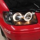 Μπροστινά Φανάρια Set Για Vw Polo 6N2 99-01 Angel Eyes Μαύρα H7/H7 Depo