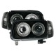 Μπροστινά Φανάρια Set Για Vw Polo 6N2 99-01 Angel Eyes Μαύρα H7/H7 Depo