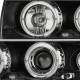 Μπροστινά Φανάρια Set Για Bmw 3 E36 90-99 Coupe / Cabrio Angel Eyes & Led Μαύρα H1/H1 Sonar