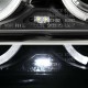 Μπροστινά Φανάρια Set Για Bmw 3 E36 90-99 Coupe / Cabrio Angel Eyes & Led Μαύρα H1/H1 Sonar