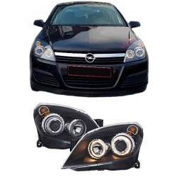 Μπροστινά Φανάρια Set Για Opel Astra H 04-09 Angel Eyes Μαύρα H7/H7 Με Μοτέρ Depo Μπροστινά Φανάρια Set Για Opel Astra H 04-09 Angel Eyes Μαύρα H7/H7 Με Μοτέρ Depo