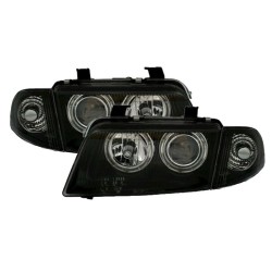 Μπροστινά Φανάρια Set Για Audi A4 B5 94-98 Angel Eyes Μαύρα H7/H7 Depo Μπροστινά Φανάρια Set Για Audi A4 B5 94-98 Angel Eyes Μαύρα H7/H7 Depo