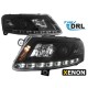 Μπροστινά Φανάρια Set Για Audi A6 4F 04-07 TRU DRL Μαύρα Xenon Version D2S/H1 Sonar