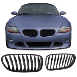 Καρδιές Μάσκας Για Bmw Z4 E85 / E86 02-08 Μαύρο Γυαλιστερό 2 Τεμάχια