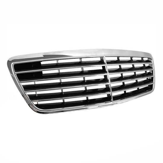 Μάσκα Για Mercedes-Benz E-Class W210 99-02 Avantgarde Χρώμιο/Μαύρο 1 Τεμάχιο