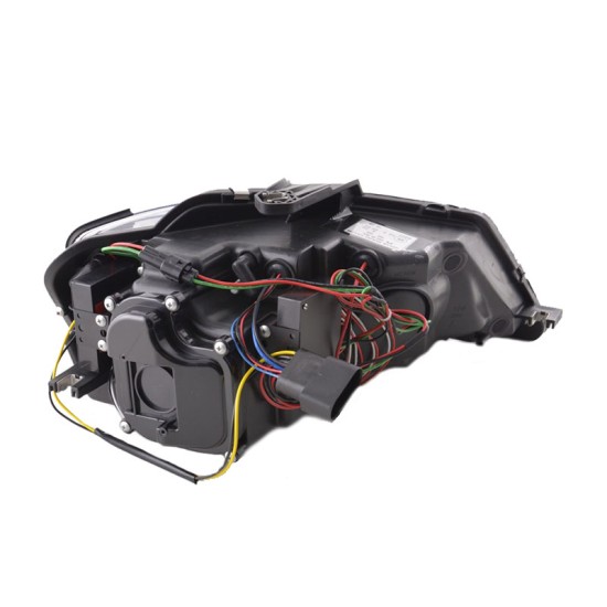 Μπροστινά Φανάρια Set Για Audi A3 8P 08-12 TRU DRL & Led Tube Μαύρα H7/H1 Sonar
