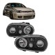 Μπροστινά Φανάρια Set Για Vw Golf IV (4) 97-03 R32 Look Projectors Μαύρα H7/H7/H3 Depo