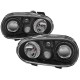 Μπροστινά Φανάρια Set Για Vw Golf IV (4) 97-03 R32 Look Projectors Μαύρα H7/H7/H3 Depo