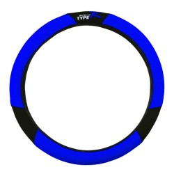 Κάλυμμα Τιμονιού Αυτοκινήτου Ύφασμα Type R Μαύρο-Μπλε Medium 38cm Κάλυμμα Τιμονιού Αυτοκινήτου Ύφασμα Type R Μαύρο-Μπλε Medium 38cm