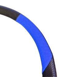 Κάλυμμα Τιμονιού Αυτοκινήτου Δερματίνη X-Treme Sport Μαύρο-Μπλε Medium 38cm Κάλυμμα Τιμονιού Αυτοκινήτου Δερματίνη X-Treme Sport Μαύρο-Μπλε Medium 38cm
