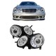 Μπροστινά Φανάρια Set Για Mercedes-Benz E-Class W211 02-06 DRL H7/H7 Chrome Με Μοτέρ Sonar