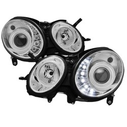 Μπροστινά Φανάρια Set Για Mercedes-Benz E-Class W211 02-06 DRL H7/H7 Chrome Με Μοτέρ Sonar Μπροστινά Φανάρια Set Για Mercedes-Benz E-Class W211 02-06 DRL H7/H7 Chrome Με Μοτέρ Sonar