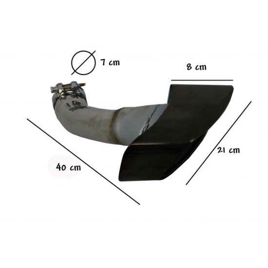 Μπούκες Εξάτμισης Μαύρες Για Bmw X6 E71 08-14 V8 Design 2 Τεμάχια