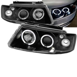 Μπροστινά Φανάρια Set Για Vw Passat 3B 96-00 Angel Eyes & Led Μαύρα H1/H1 Sonar Μπροστινά Φανάρια Set Για Vw Passat 3B 96-00 Angel Eyes & Led Μαύρα H1/H1 Sonar