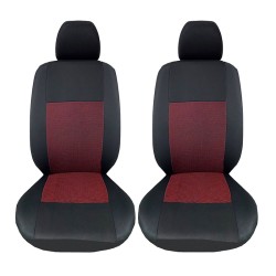 Καλύμματα Μπροστινών Καθισμάτων Υφασμάτινα Prime Μαύρο-Κόκκινο Ζευγάρι 6 Τεμάχια 11702