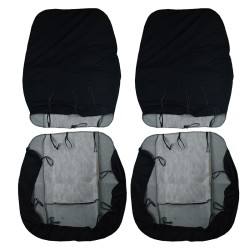 Καλύμματα Μπροστινών Καθισμάτων Υφασμάτινα Prime Μαύρο-Κόκκινο Ζευγάρι 6 Τεμάχια 11702