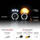 Μπροστινά Φανάρια Set Για Jeep Grand Cherokee 05-08 WK Angel Eyes & Led Μαύρα HB4/H1 Manual Sonar