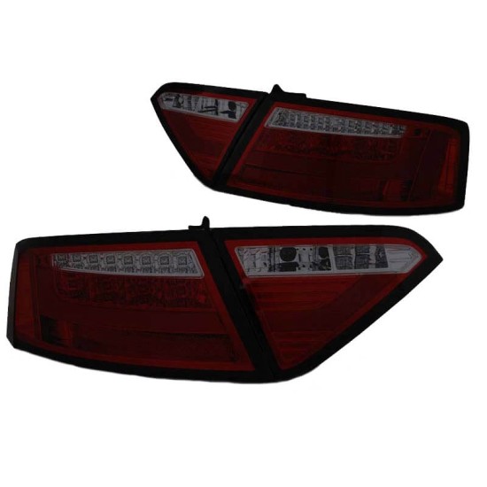 Πισινά Φανάρια Set Για Audi A5 8T 07-11 Led Bar Κόκκινο/Φιμέ Sonar