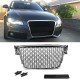 Μάσκα Για Audi A4 B8 08-11 RS4 Look Κυψελωτή Χρώμιο/Μαύρο 1 Τεμάχιο