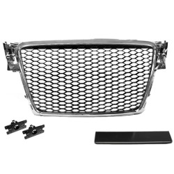 Μάσκα Για Audi A4 B8 08-11 RS4 Look Κυψελωτή Χρώμιο/Μαύρο 1 Τεμάχιο Μάσκα Για Audi A4 B8 08-11 RS4 Look Κυψελωτή Χρώμιο/Μαύρο 1 Τεμάχιο