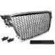 Μάσκα Για Audi A4 B8 08-11 RS4 Look Κυψελωτή Χρώμιο/Μαύρο 1 Τεμάχιο