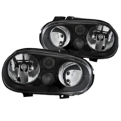 Μπροστινά Φανάρια Set Για Vw Golf IV (4) 97-03 GTI Look Μαύρα H7/H1/H3 Depo Μπροστινά Φανάρια Set Για Vw Golf IV (4) 97-03 GTI Look Μαύρα H7/H1/H3 Depo