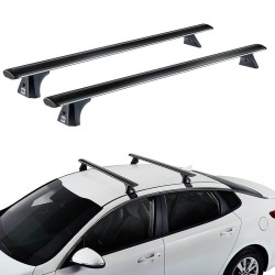 Μπάρες Οροφής Αλουμινίου Αεροδυναμικές CRUZ 925-771 Airo Dark T-108cm Μαύρες 2 Τεμάχια