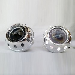 Προτζέκτορες Φαναριών Bi-Xenon Για Retrofit 2.5" H1 Mini Cooper Look Με CCFL Angel Eyes 2 Τεμάχια