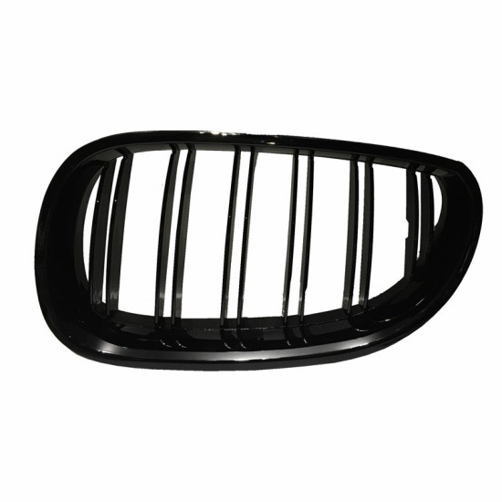 Καρδιές Μάσκας Για Bmw 5 E60 03-11 M4 Look Με Διπλή Γρίλια Μαύρο Γυαλιστερό 2 Τεμάχια