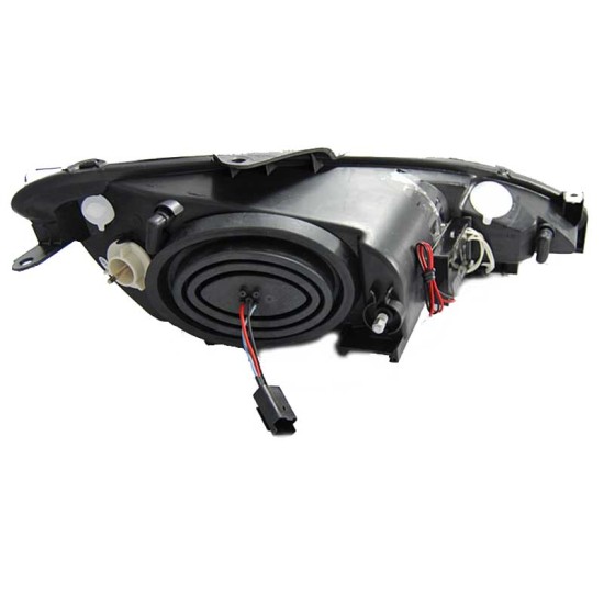 Μπροστινά Φανάρια Set Για Peugeot 206 02-07 ccfl Angel Eyes Μαύρα H1/H1 Sonar