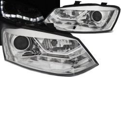 Μπροστινά Φανάρια Set Για Vw Polo 6R/ 6C 09-17 DRL Χρωμίου H9 Με Μοτέρ JunYan Μπροστινά Φανάρια Set Για Vw Polo 6R/ 6C 09-17 DRL Χρωμίου H9 Με Μοτέρ JunYan