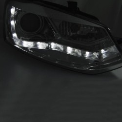 Μπροστινά Φανάρια Set Για Vw Polo 6R/ 6C 09-17 DRL Χρωμίου H9 Με Μοτέρ JunYan Μπροστινά Φανάρια Set Για Vw Polo 6R/ 6C 09-17 DRL Χρωμίου H9 Με Μοτέρ JunYan