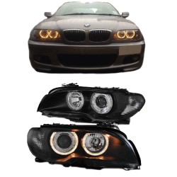 Μπροστινά Φανάρια Set Για Bmw 3 E46 Coupe/Cabrio 03-06 Angel Eyes Μαύρα H7/H7 Με Μοτέρ Depo Μπροστινά Φανάρια Set Για Bmw 3 E46 Coupe/Cabrio 03-06 Angel Eyes Μαύρα H7/H7 Με Μοτέρ Depo