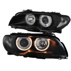 Μπροστινά Φανάρια Set Για Bmw 3 E46 Coupe/Cabrio 03-06 Angel Eyes Μαύρα H7/H7 Με Μοτέρ Depo Μπροστινά Φανάρια Set Για Bmw 3 E46 Coupe/Cabrio 03-06 Angel Eyes Μαύρα H7/H7 Με Μοτέρ Depo