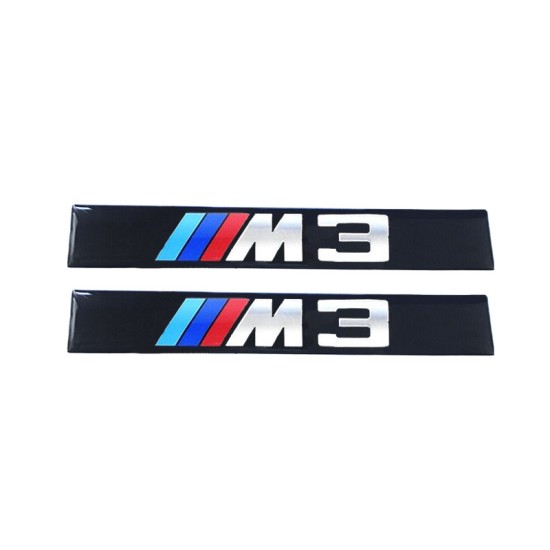 Αυτοκόλλητο Σήμα Bmw M3 11x1.5 cm Με Επικάλυψη Σμάλτου 2 Τεμάχια