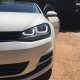 Μπροστινά Φανάρια Set Για Vw Golf VII (7) 12-17 U-Type DRL & Led Φλας Dynamic GTI R-Line Look Μαύρα H7/H7 Με Μοτέρ Carner