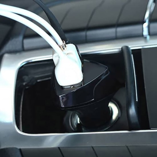 Φορτιστής Αναπτήρα Αυτοκινήτου Με 3 θύρες Usb 4.2A CC-307 Aliens Μαύρο 1 Τεμάχιο