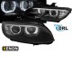 Μπροστινά Φανάρια Set Για Bmw 3 E92 / E93 06-10 U-LED 3D Angel Eyes Μαύρα Xenon D1S Sonar