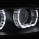 Μπροστινά Φανάρια Set Για Bmw 3 E92 / E93 06-10 U-LED 3D Angel Eyes Μαύρα Xenon D1S Sonar