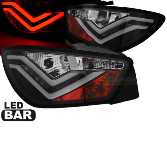 Πισινά Φανάρια Set Για Seat Ibiza 6J 08-12 Led Bar Μαύρα Sonar