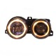 Μπροστινά Φανάρια Set Για Bmw 3 E30 82-94 Angel Eyes Μαύρα H1/H1 Manual Carner