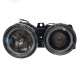 Μπροστινά Φανάρια Set Για Bmw 3 E30 82-94 Angel Eyes Μαύρα H1/H1 Manual Carner