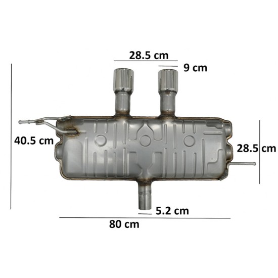 Εξάτμισης Τελικό Για VW Golf V (5) R32 (2003-2007) / Golf VI (6) R20 (2008-2013) Catback Muffler R20 R32