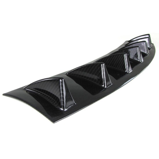 Diffuser Πίσω Προφυλακτήρα Universal Με 7 Πτερύγια Carbon Look Από Abs Πλαστικό 1 Τεμάχιο