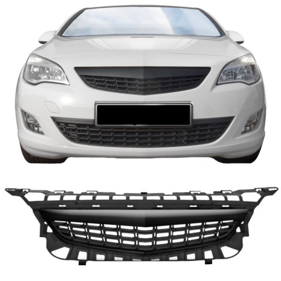 Μάσκα Για Opel Astra J 5D 09-12 Κυψελωτή Χωρίς Σήμα Μαύρη 1 Τεμάχιο