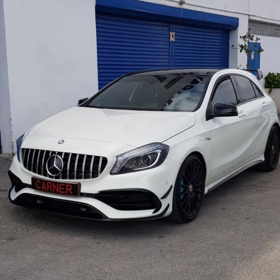 Μάσκα Για Mercedes-Benz A-Class W176 15-18 GT Amg Panamericana Look Μαύρο/Χρώμιο 1 Τεμάχιο