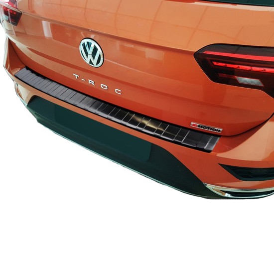 Προστατευτικό Πίσω Προφυλακτήρα Για Vw T-Roc 17+ Από Ανοξείδωτο Ατσάλι (Steel) Μαύρο