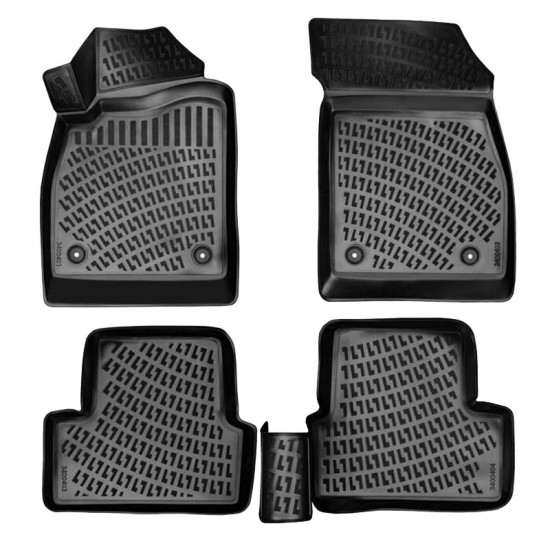 Πατάκια Σκαφάκια 3D Από Λάστιχο TPE Για Opel Astra J 2009-2015/Chevrolet Cruze 2008-2016 Rizline 4 Τεμάχια Μαύρα