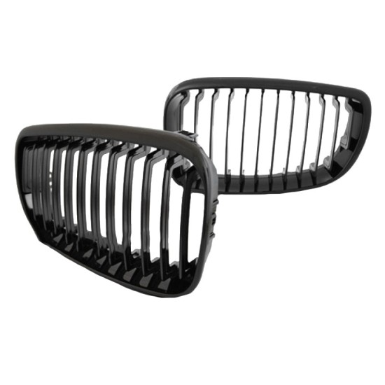 Καρδιές Μάσκας Για Bmw 1 E81 / E82 / E87 / E88 07-11 Μαύρο Γυαλιστερό 2 Τεμάχια