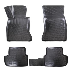 Πατάκια Σκαφάκια 3D Από Λάστιχο TPE Για ΒΜW Series 5 G30 2017- Rizline 4 Τεμάχια Μαύρα